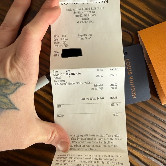 Louis Vuitton Brown Monogram Belt with Gold Logo Buckle - Picture 7 of 7